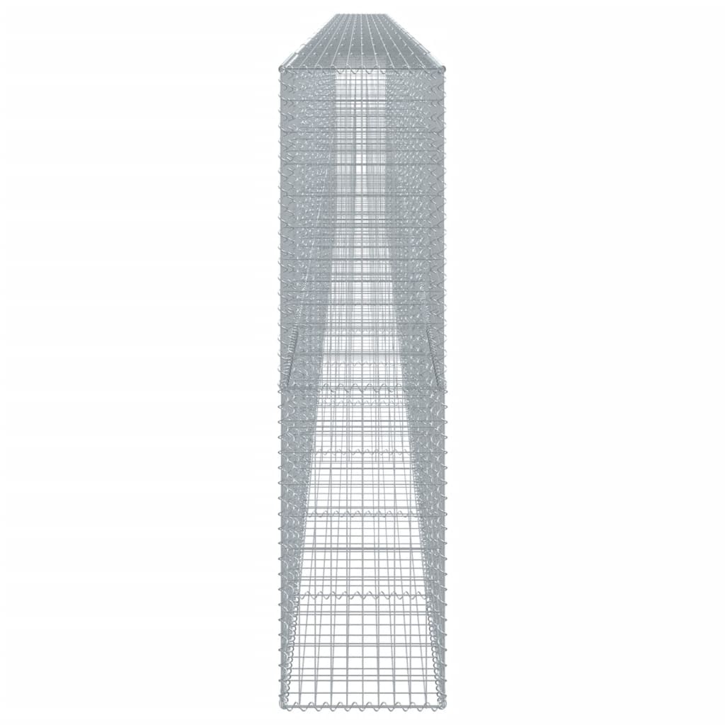 vidaXL Gabion Basket with Cover 1200x50x200 cm Galvanised Iron 4