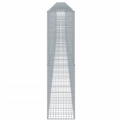 vidaXL Gabion Basket with Cover 1200x50x200 cm Galvanised Iron 4