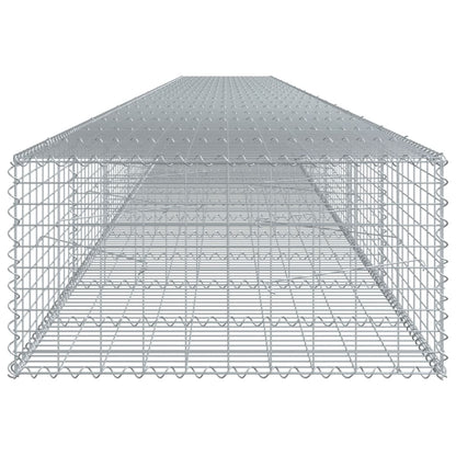 vidaXL Gabion Basket with Cover 1000x100x50 cm Galvanised Iron 4