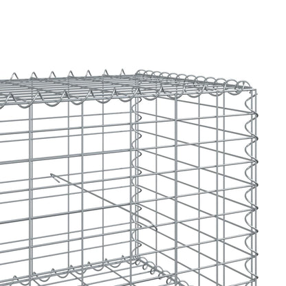 vidaXL Gabion Basket with Cover 1000x100x50 cm Galvanised Iron 6