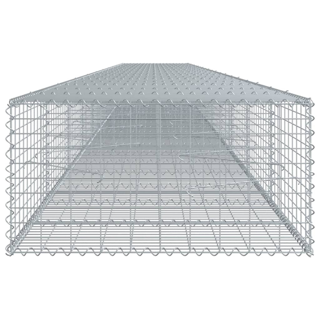 vidaXL Gabion Basket with Cover 1100x100x50 cm Galvanised Iron 4