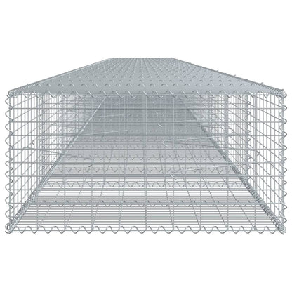 vidaXL Gabion Basket with Cover 1100x100x50 cm Galvanised Iron 4