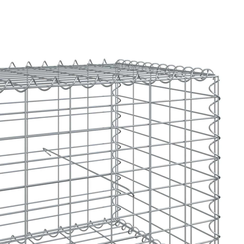 vidaXL Gabion Basket with Cover 1100x100x50 cm Galvanised Iron 6