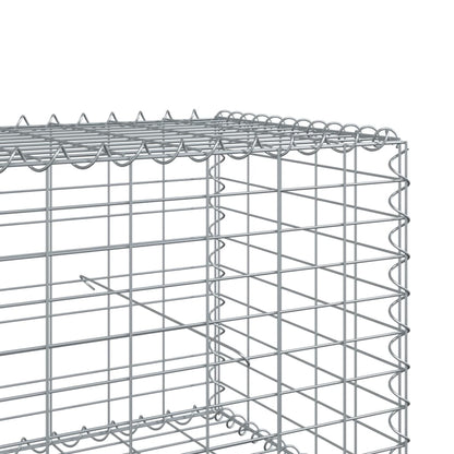 vidaXL Gabion Basket with Cover 1100x100x50 cm Galvanised Iron 6