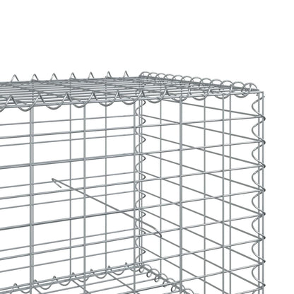 vidaXL Gabion Basket with Cover 1200x100x50 cm Galvanised Iron 6