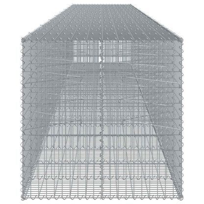 vidaXL Gabion Basket with Cover 850x100x100 cm Galvanised Iron 4