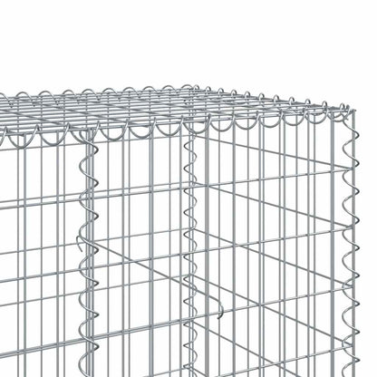 vidaXL Gabion Basket with Cover 850x100x100 cm Galvanised Iron 6