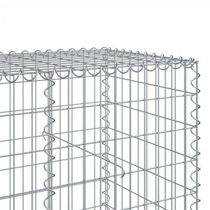 vidaXL Gabion Basket with Cover 900x100x100 cm Galvanised Iron 6