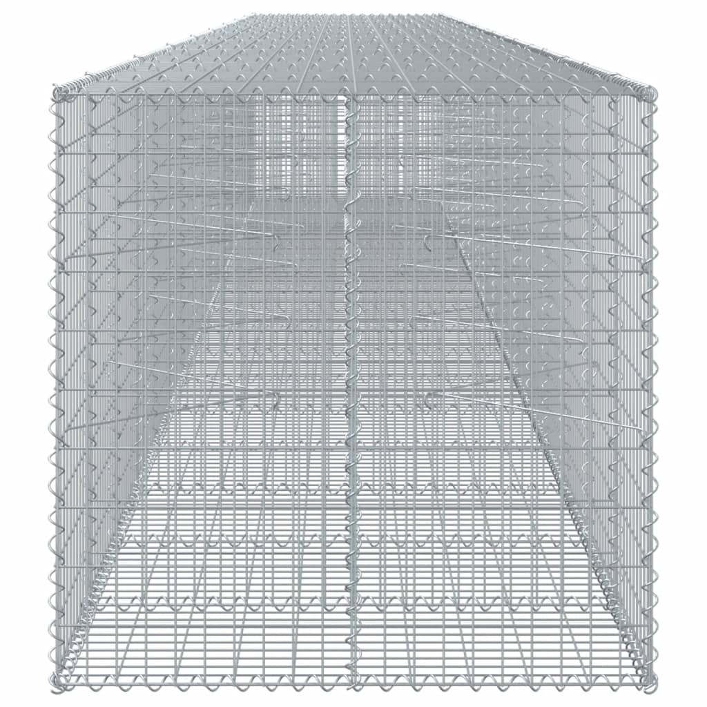 vidaXL Gabion Basket with Cover 950x100x100 cm Galvanised Iron 4