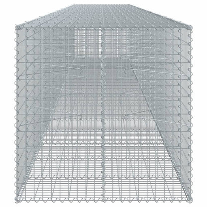 vidaXL Gabion Basket with Cover 950x100x100 cm Galvanised Iron 4
