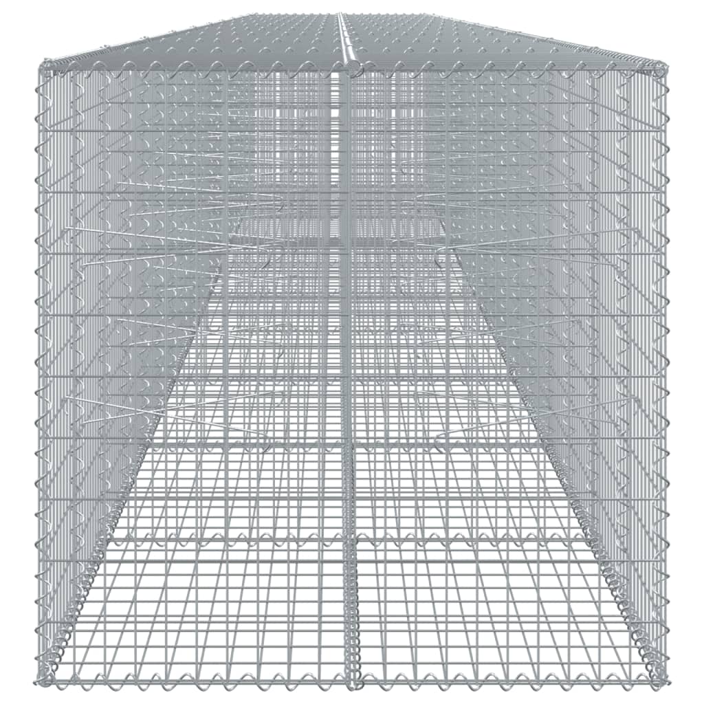 vidaXL Gabion Basket with Cover 1000x100x100 cm Galvanised Iron 4