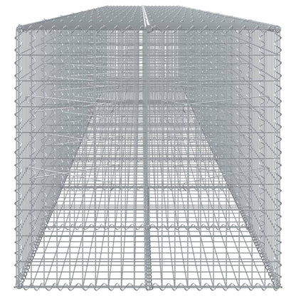 vidaXL Gabion Basket with Cover 1000x100x100 cm Galvanised Iron 4