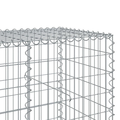 vidaXL Gabion Basket with Cover 1000x100x100 cm Galvanised Iron 6