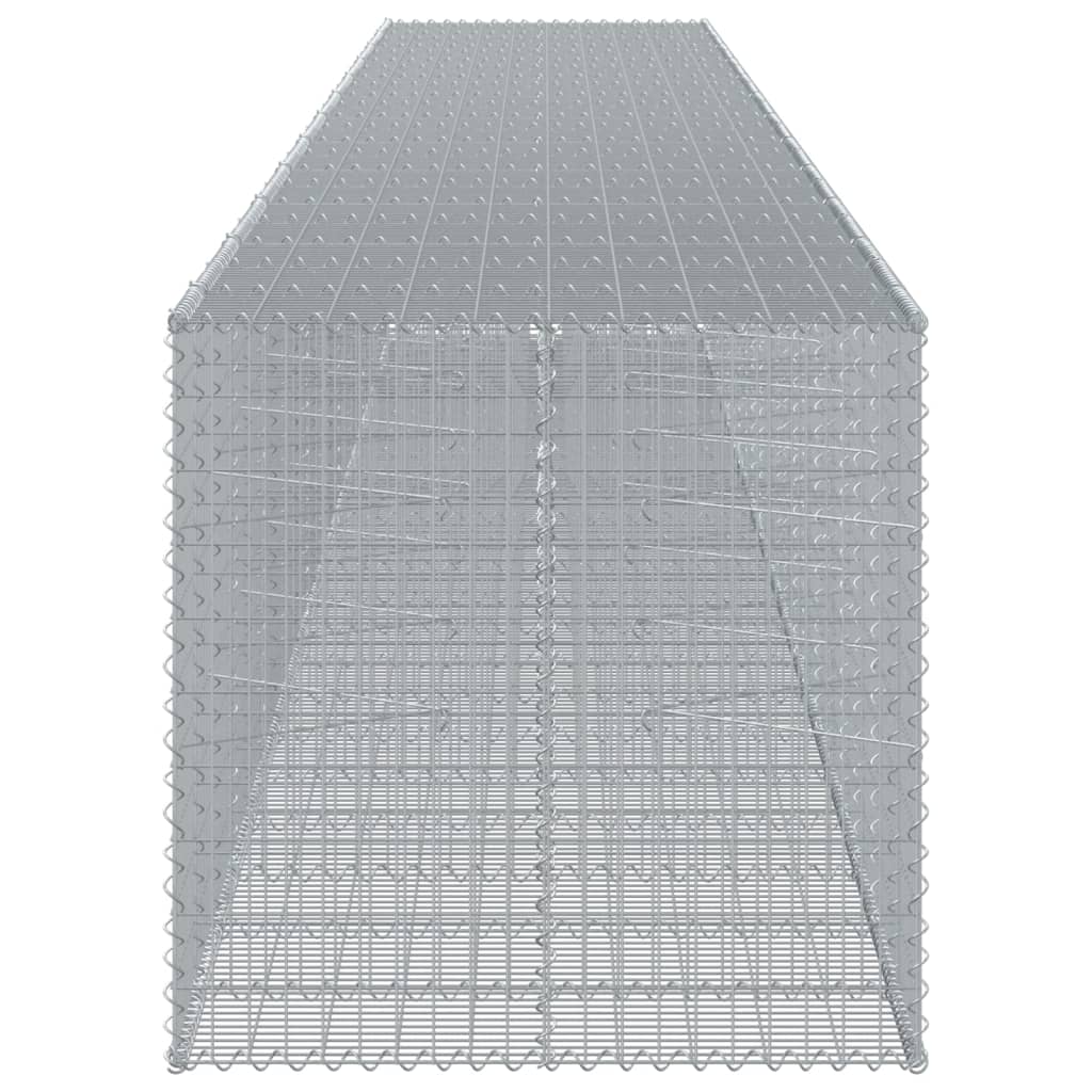 vidaXL Gabion Basket with Cover 1150x100x100 cm Galvanised Iron 4