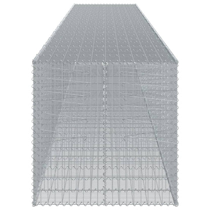 vidaXL Gabion Basket with Cover 1150x100x100 cm Galvanised Iron 4