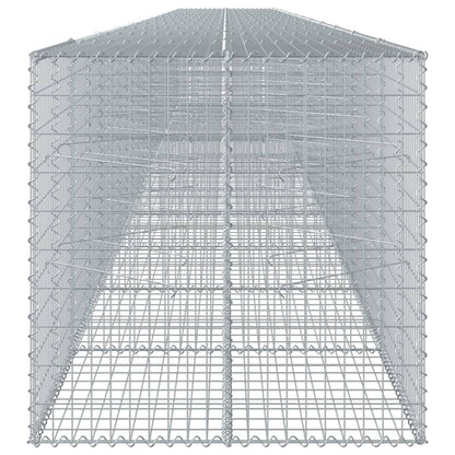 vidaXL Gabion Basket with Cover 1200x100x100 cm Galvanised Iron 4