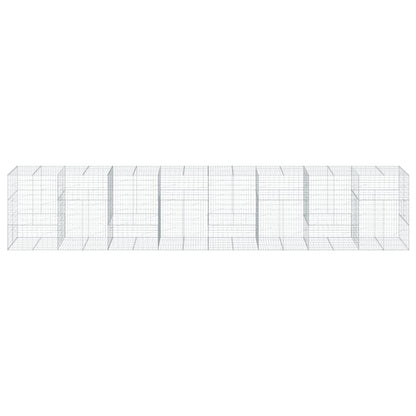 Gabion Basket with Cover Galvanised Iron Depth 100 cm Height 150 cm 800 cm