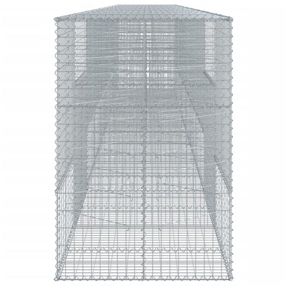 vidaXL Gabion Basket with Cover 900x100x150 cm Galvanised Iron 4