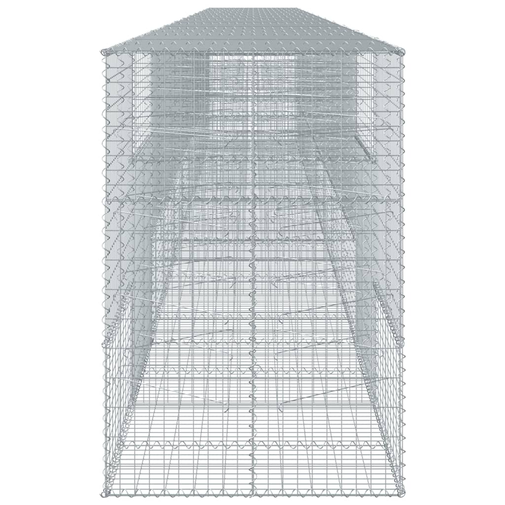 vidaXL Gabion Basket with Cover 1100x100x150 cm Galvanised Iron 4