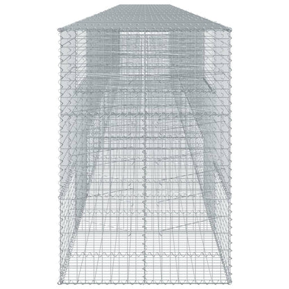 vidaXL Gabion Basket with Cover 1100x100x150 cm Galvanised Iron 4