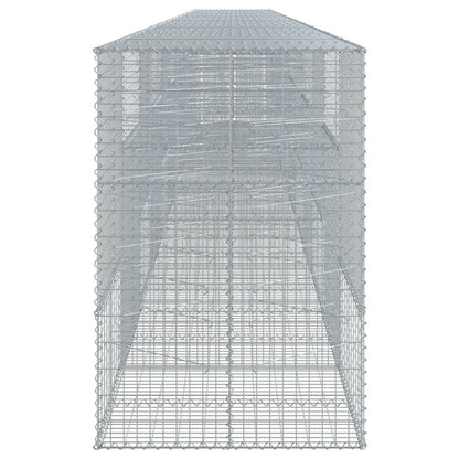 vidaXL Gabion Basket with Cover 1200x100x150 cm Galvanised Iron 4