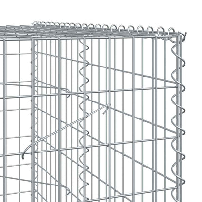 vidaXL Gabion Basket with Cover 350x100x200 cm Galvanised Iron 6