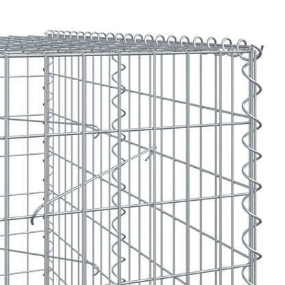 vidaXL Gabion Basket with Cover 400x100x200 cm Galvanised Iron 6