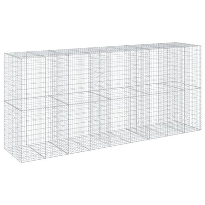vidaXL Gabion Basket with Cover 450x100x200 cm Galvanised Iron 2