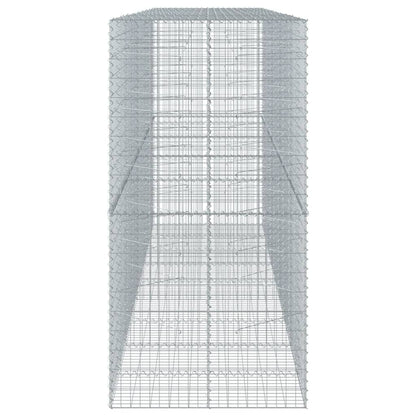 vidaXL Gabion Basket with Cover 450x100x200 cm Galvanised Iron 4