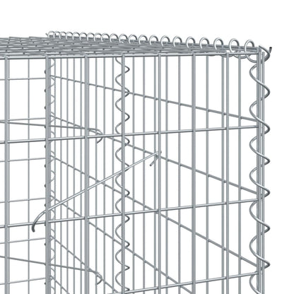 vidaXL Gabion Basket with Cover 500x100x200 cm Galvanised Iron 6