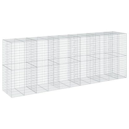 vidaXL Gabion Basket with Cover 550x100x200 cm Galvanised Iron 2