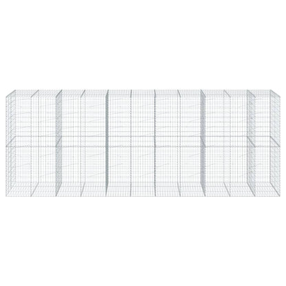 vidaXL Gabion Basket with Cover 550x100x200 cm Galvanised Iron 3