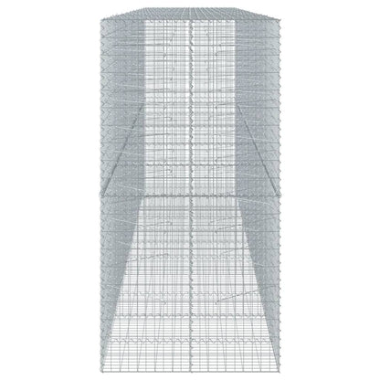 vidaXL Gabion Basket with Cover 550x100x200 cm Galvanised Iron 4
