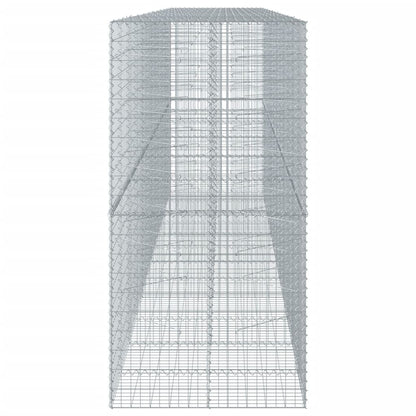 vidaXL Gabion Basket with Cover 600x100x200 cm Galvanised Iron 4