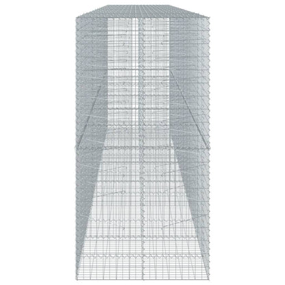vidaXL Gabion Basket with Cover 650x100x200 cm Galvanised Iron 4