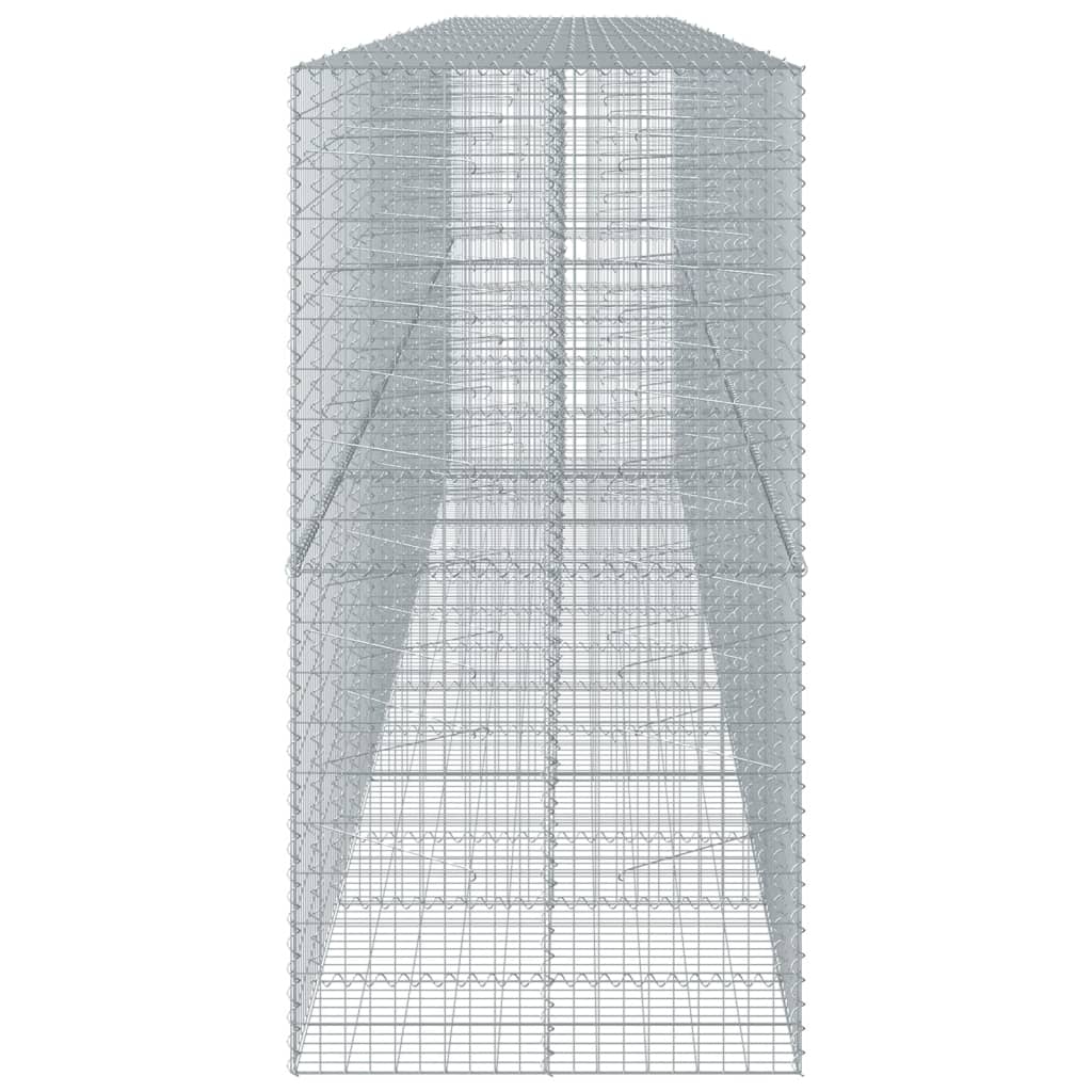 vidaXL Gabion Basket with Cover 700x100x200 cm Galvanised Iron 4