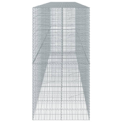 vidaXL Gabion Basket with Cover 700x100x200 cm Galvanised Iron 4