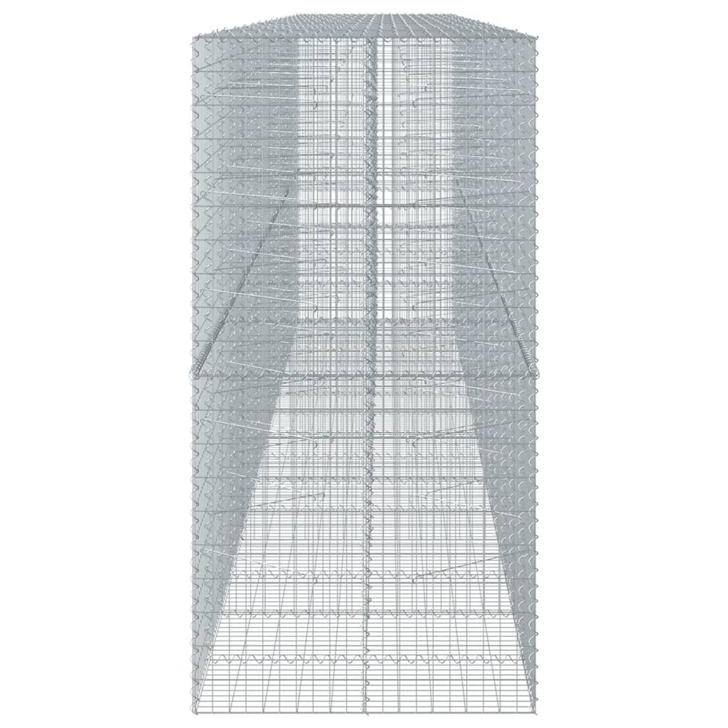 vidaXL Gabion Basket with Cover 750x100x200 cm Galvanised Iron 4