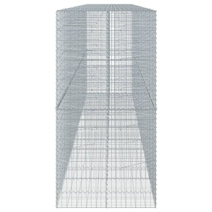 vidaXL Gabion Basket with Cover 750x100x200 cm Galvanised Iron 4