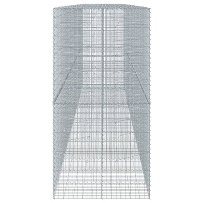 vidaXL Gabion Basket with Cover 800x100x200 cm Galvanised Iron 4
