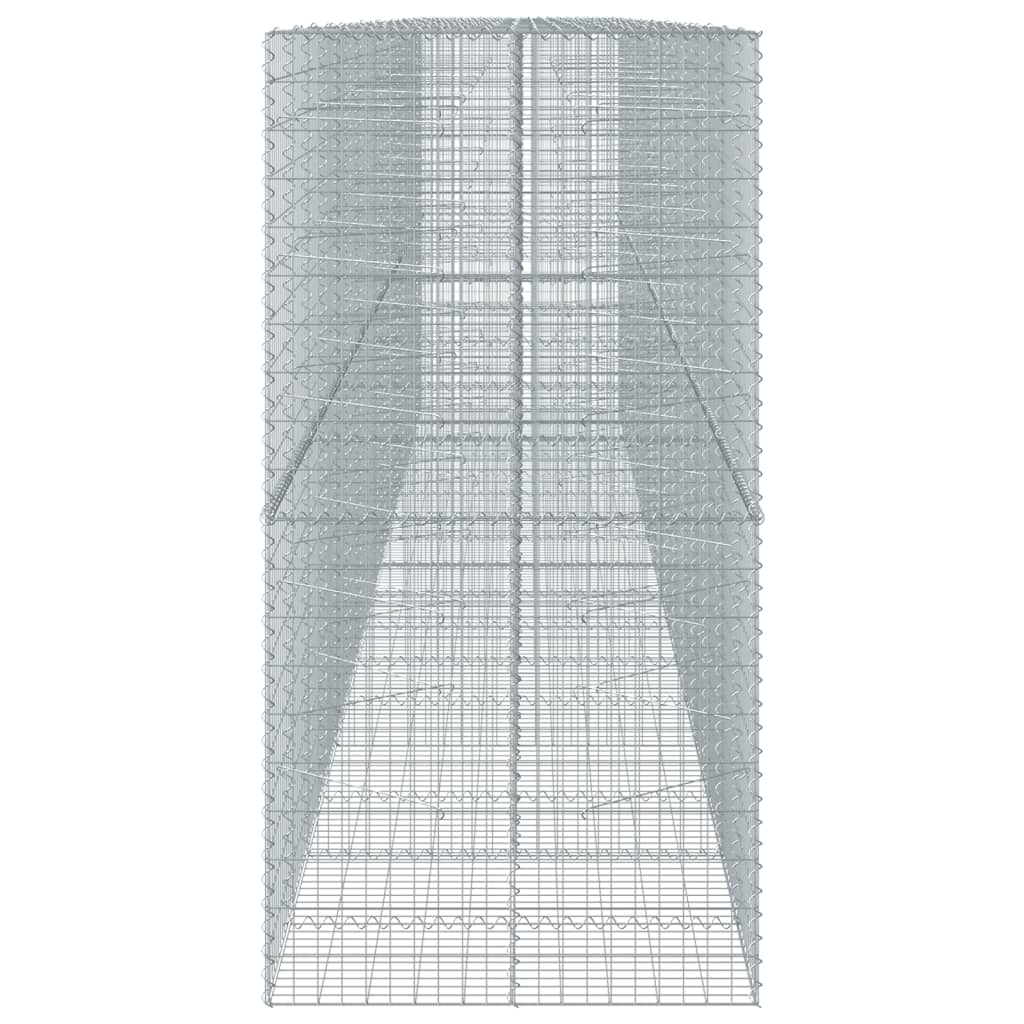 vidaXL Gabion Basket with Cover 850x100x200 cm Galvanised Iron 4