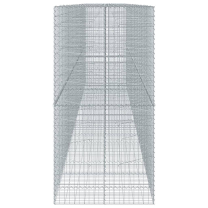 vidaXL Gabion Basket with Cover 850x100x200 cm Galvanised Iron 4