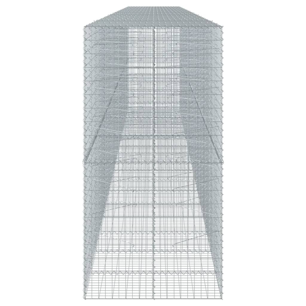 vidaXL Gabion Basket with Cover 900x100x200 cm Galvanised Iron 4