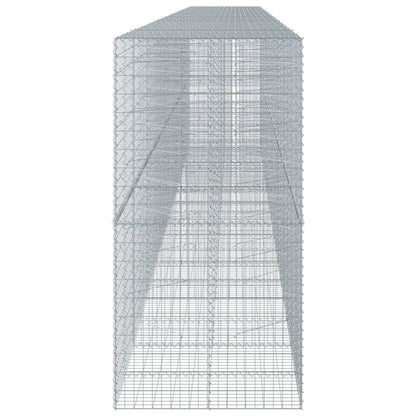 vidaXL Gabion Basket with Cover 950x100x200 cm Galvanised Iron 4