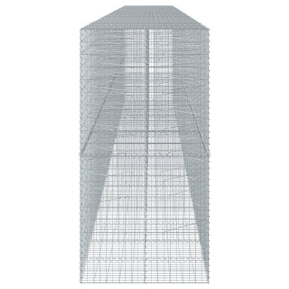 vidaXL Gabion Basket with Cover 1000x100x200 cm Galvanised Iron 4
