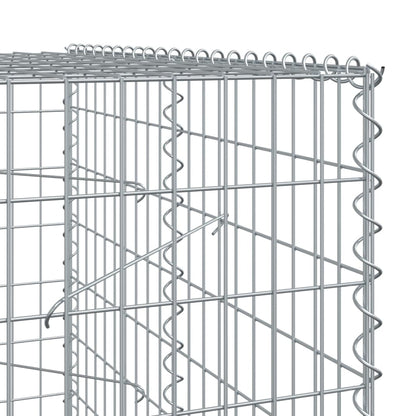 vidaXL Gabion Basket with Cover 1000x100x200 cm Galvanised Iron 6
