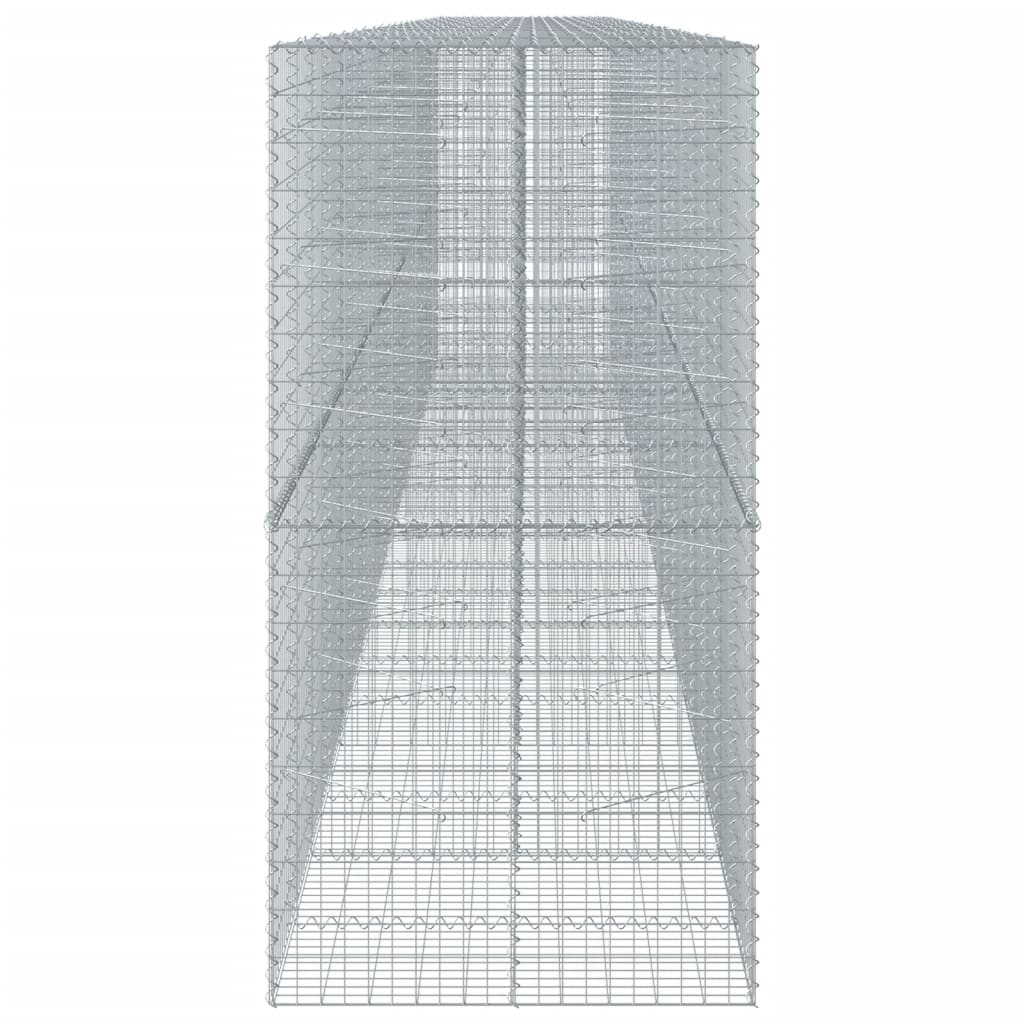 vidaXL Gabion Basket with Cover 1050x100x200 cm Galvanised Iron 4