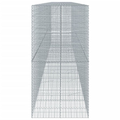 vidaXL Gabion Basket with Cover 1050x100x200 cm Galvanised Iron 4