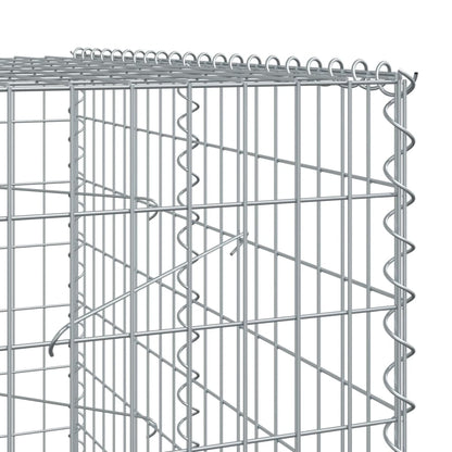 vidaXL Gabion Basket with Cover 1050x100x200 cm Galvanised Iron 6