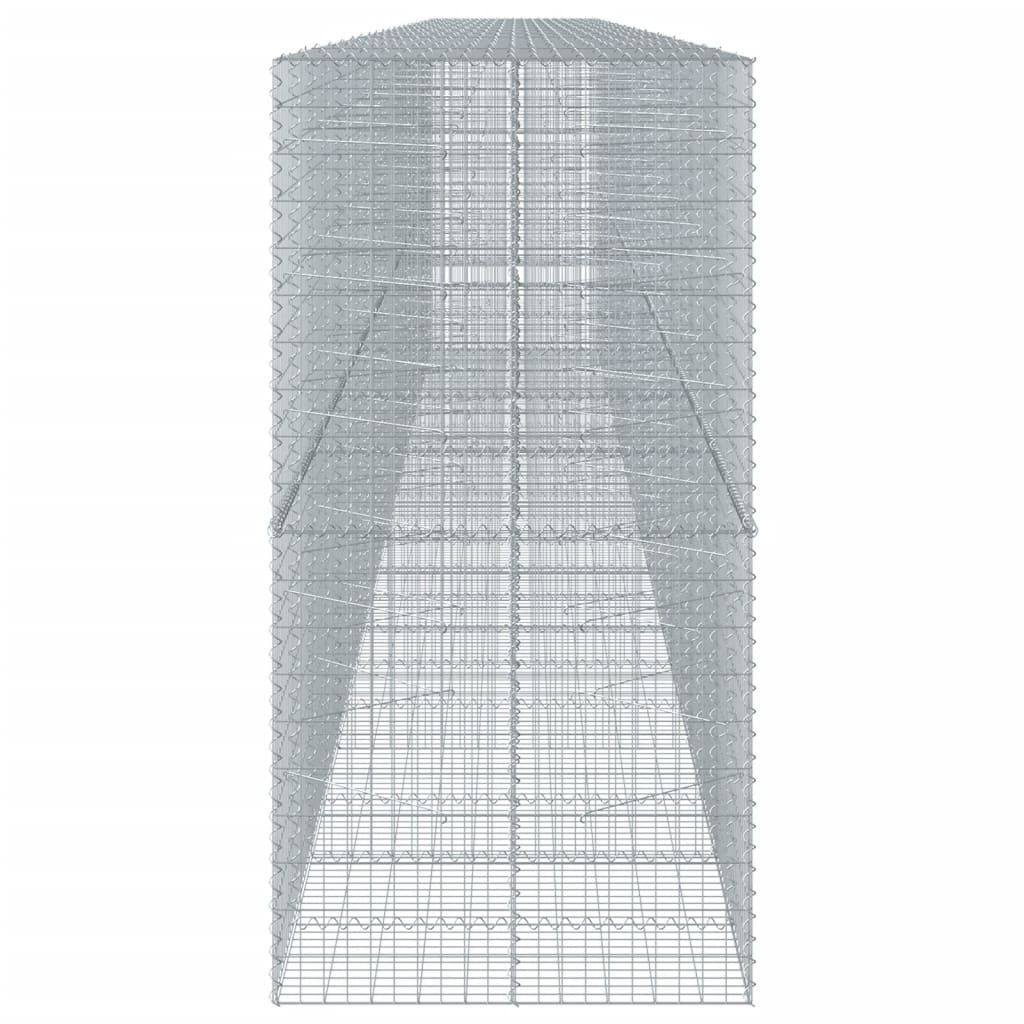vidaXL Gabion Basket with Cover 1100x100x200 cm Galvanised Iron 4